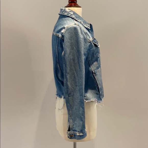 Zara by TRF Distressed Women’s Jean Jacket - Picture 3 of 7